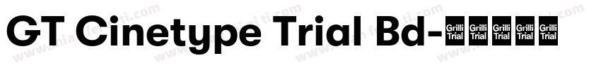 GT Cinetype Trial Bd字体转换
